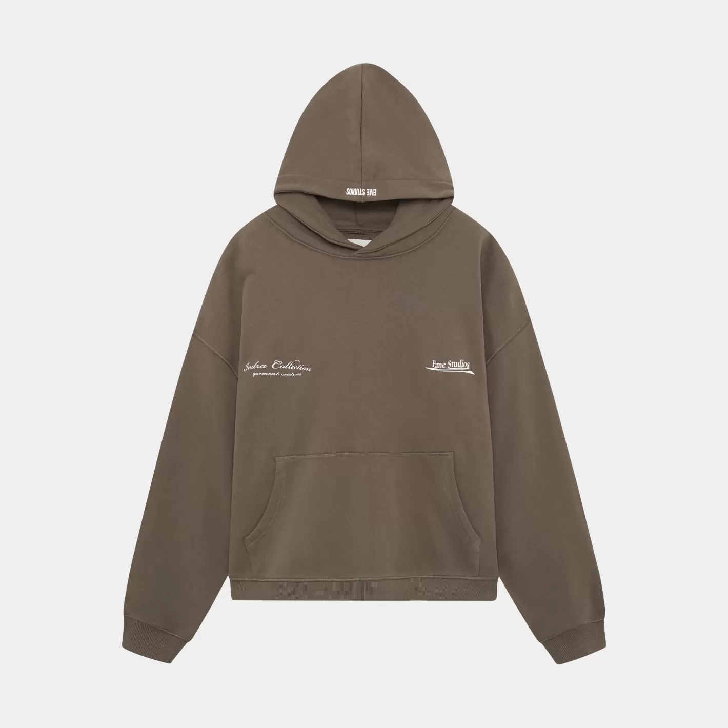 Online Eme Studios Acceptance Muddy Brown Oversized Hoodie