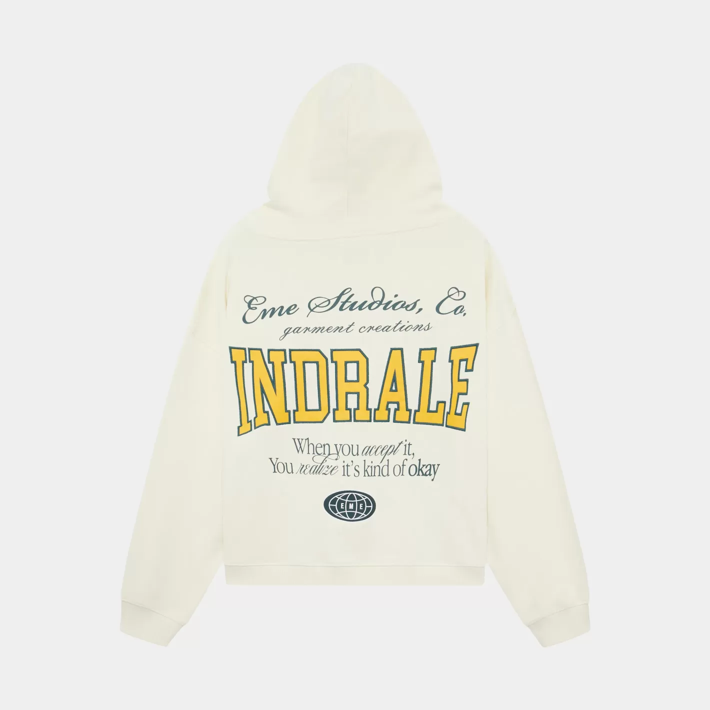 Shop Eme Studios Acceptance Off Sand Oversized Hoodie