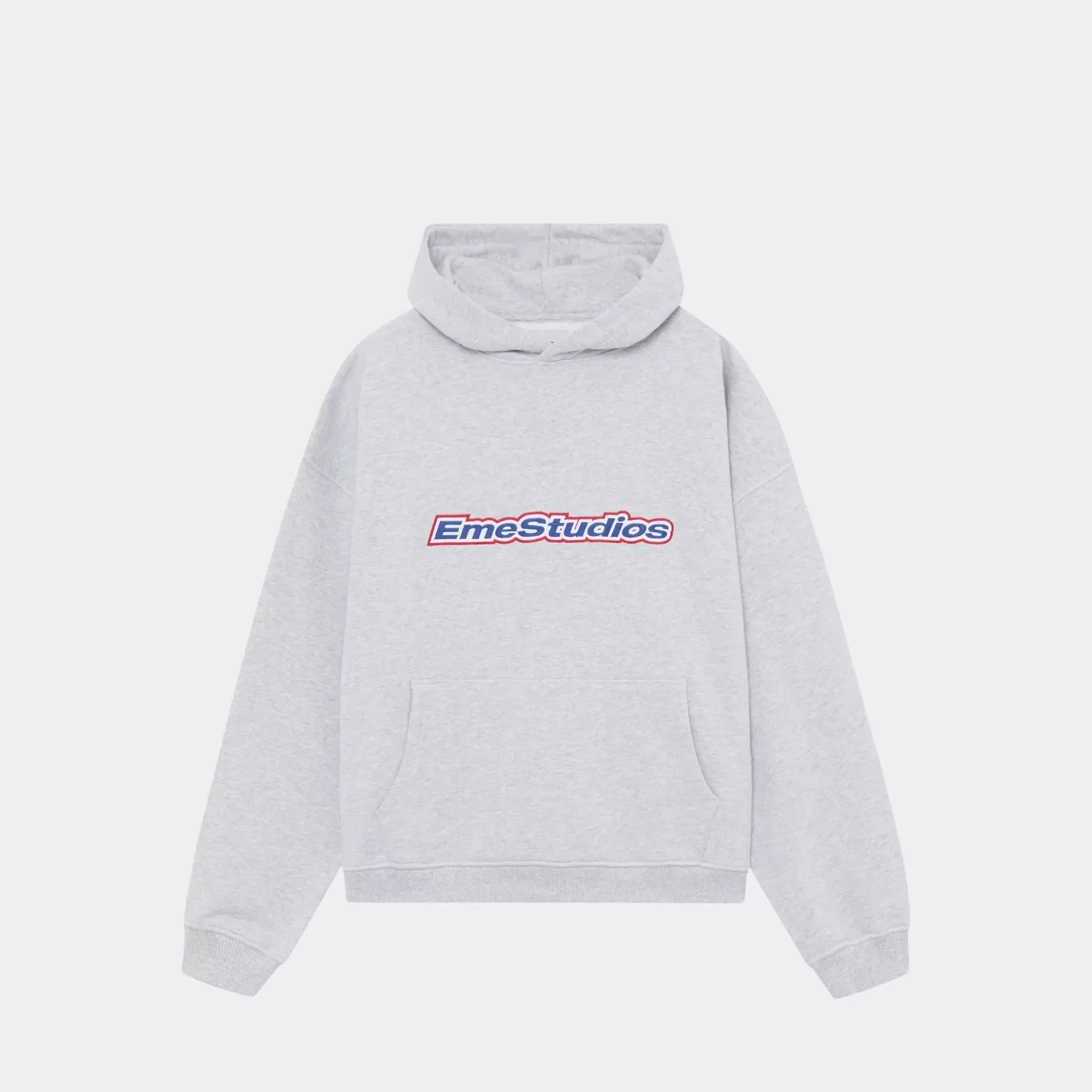 Shop Eme Studios Box Heather Grey Oversized Hoodie