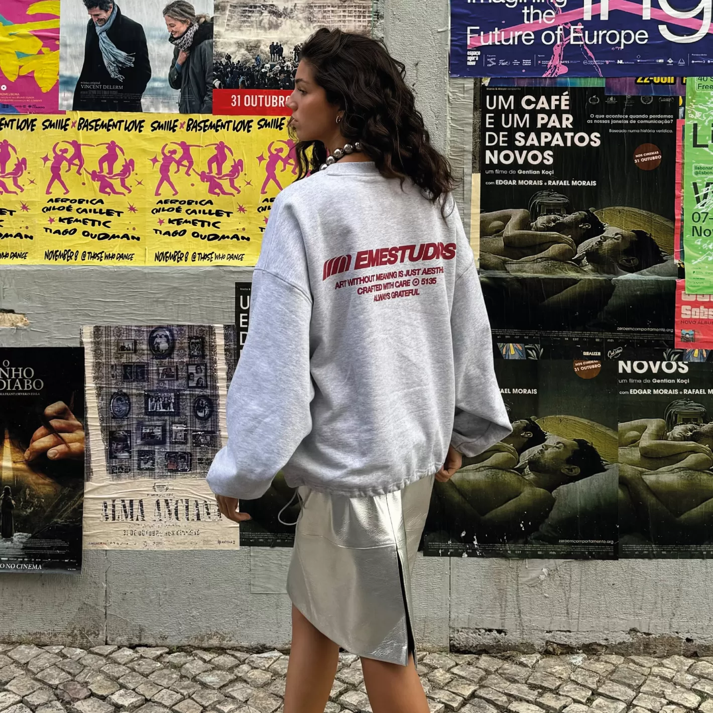 Fashion Eme Studios Buckler Heather Oversized Crewneck
