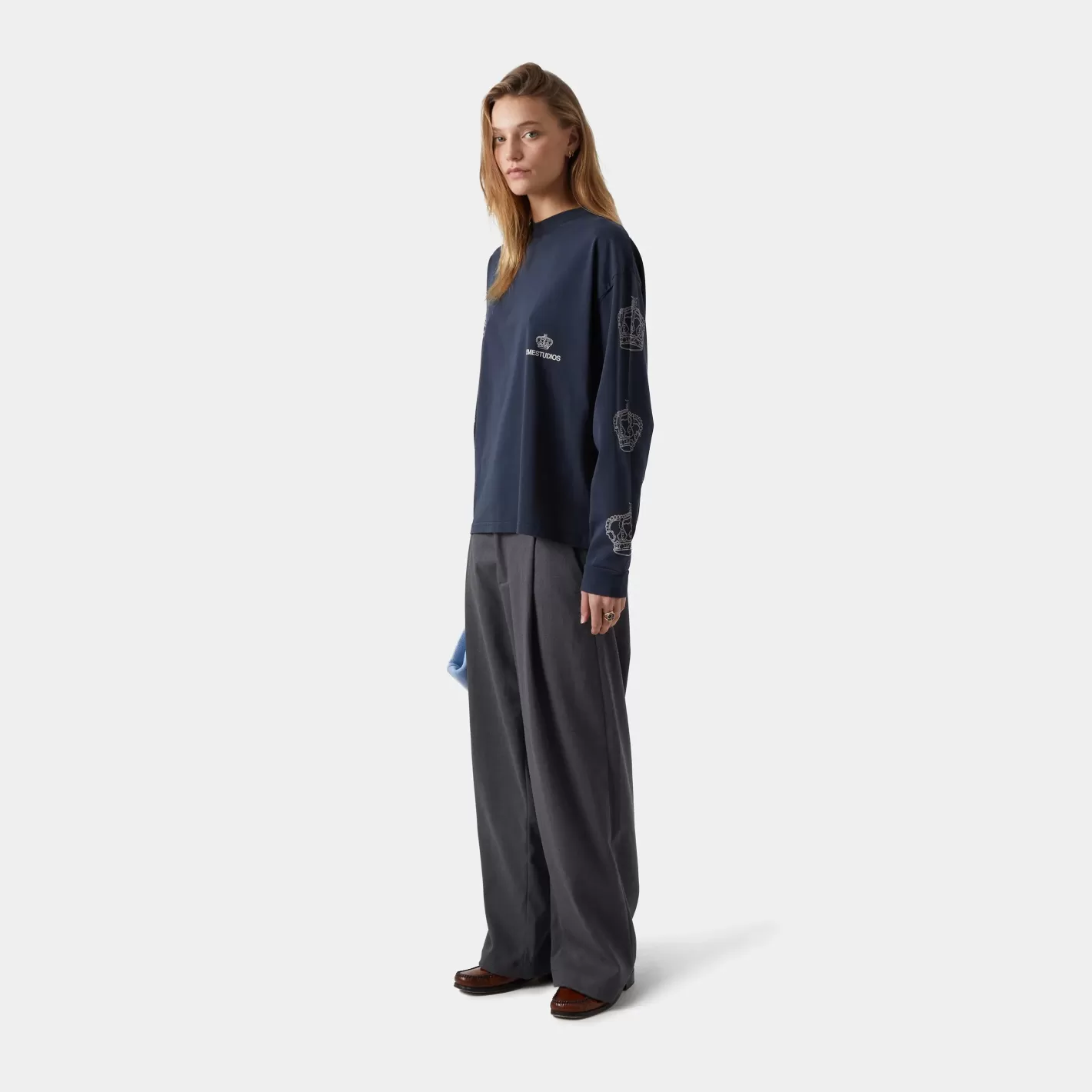 Fashion Eme Studios Crown Navy Long Sleeve