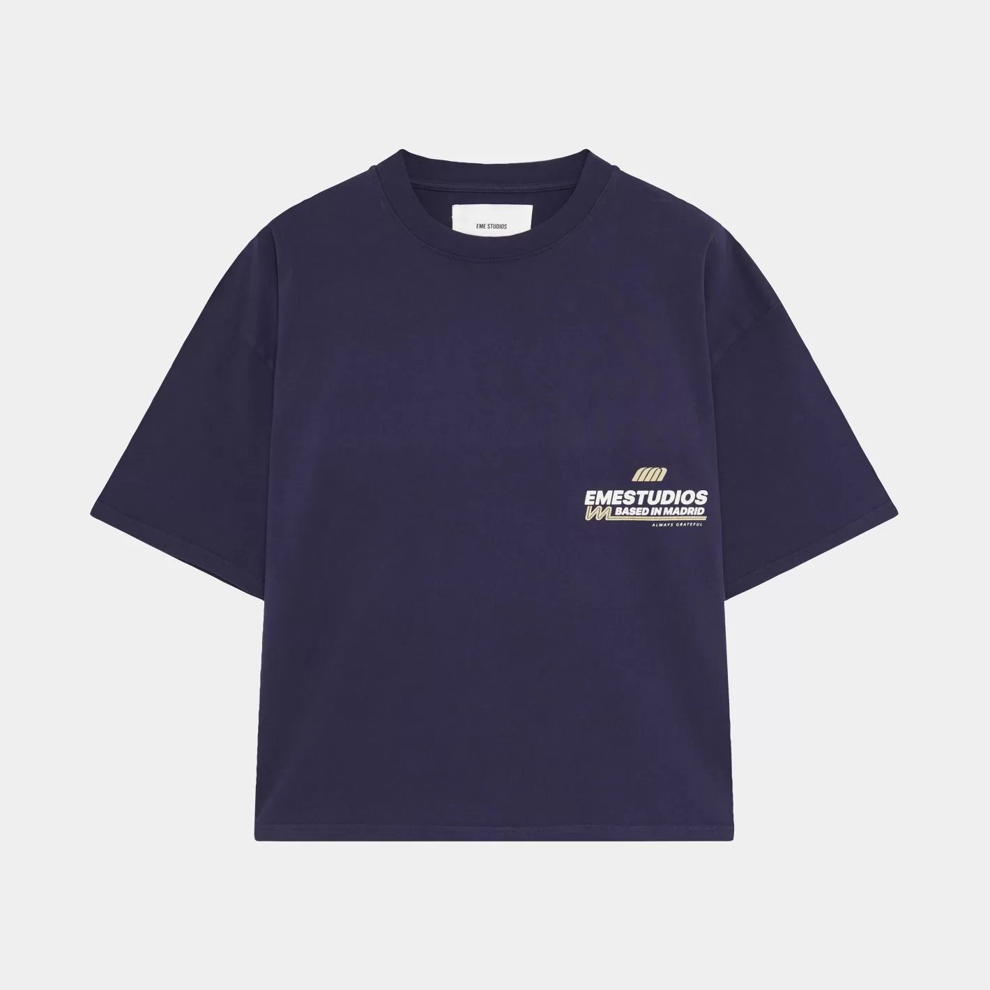 Hot Eme Studios Daily News Navy Oversized Tee