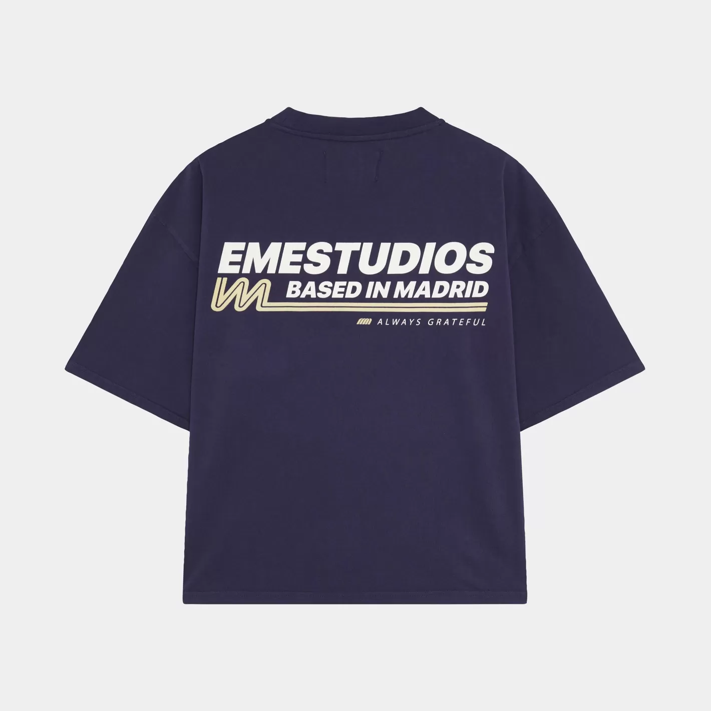 Hot Eme Studios Daily News Navy Oversized Tee