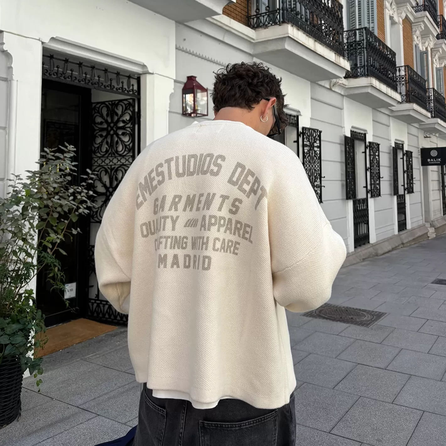 Fashion Eme Studios Department Off Sand Jacquard Oversized Knit