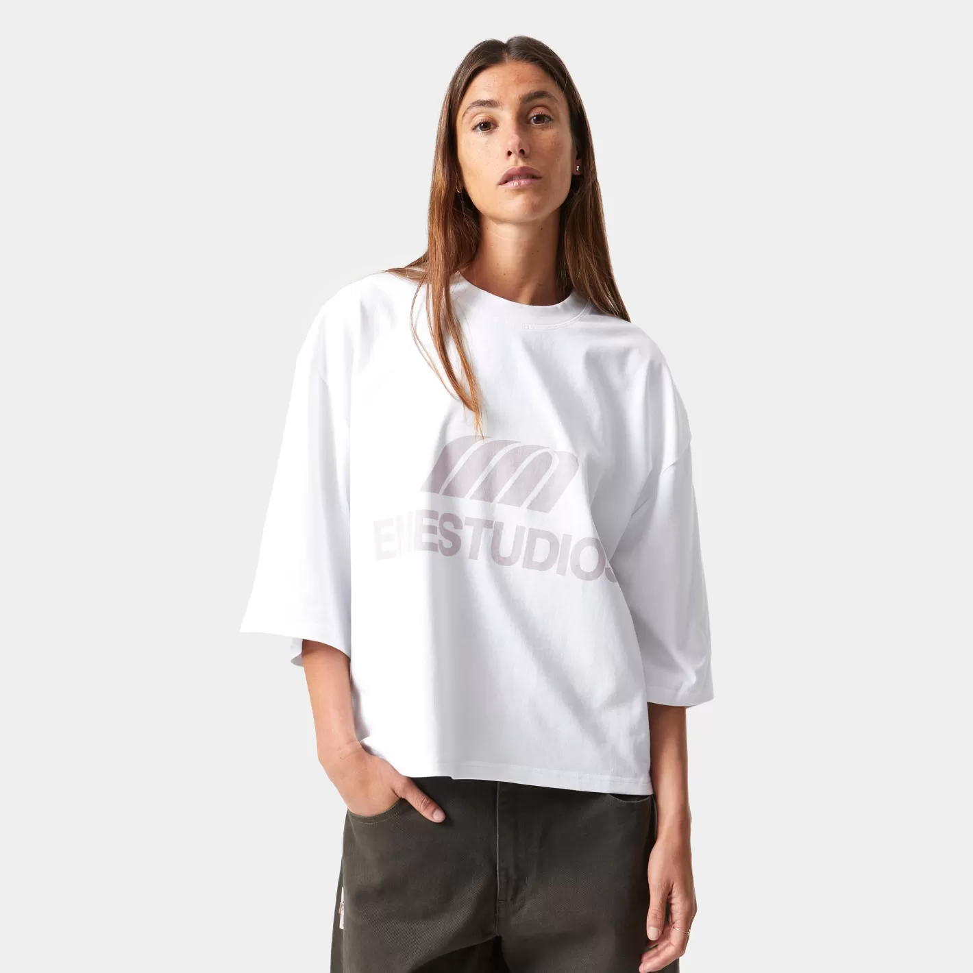 Store Eme Studios 2 Era Calcite Cropped Boxy Tee