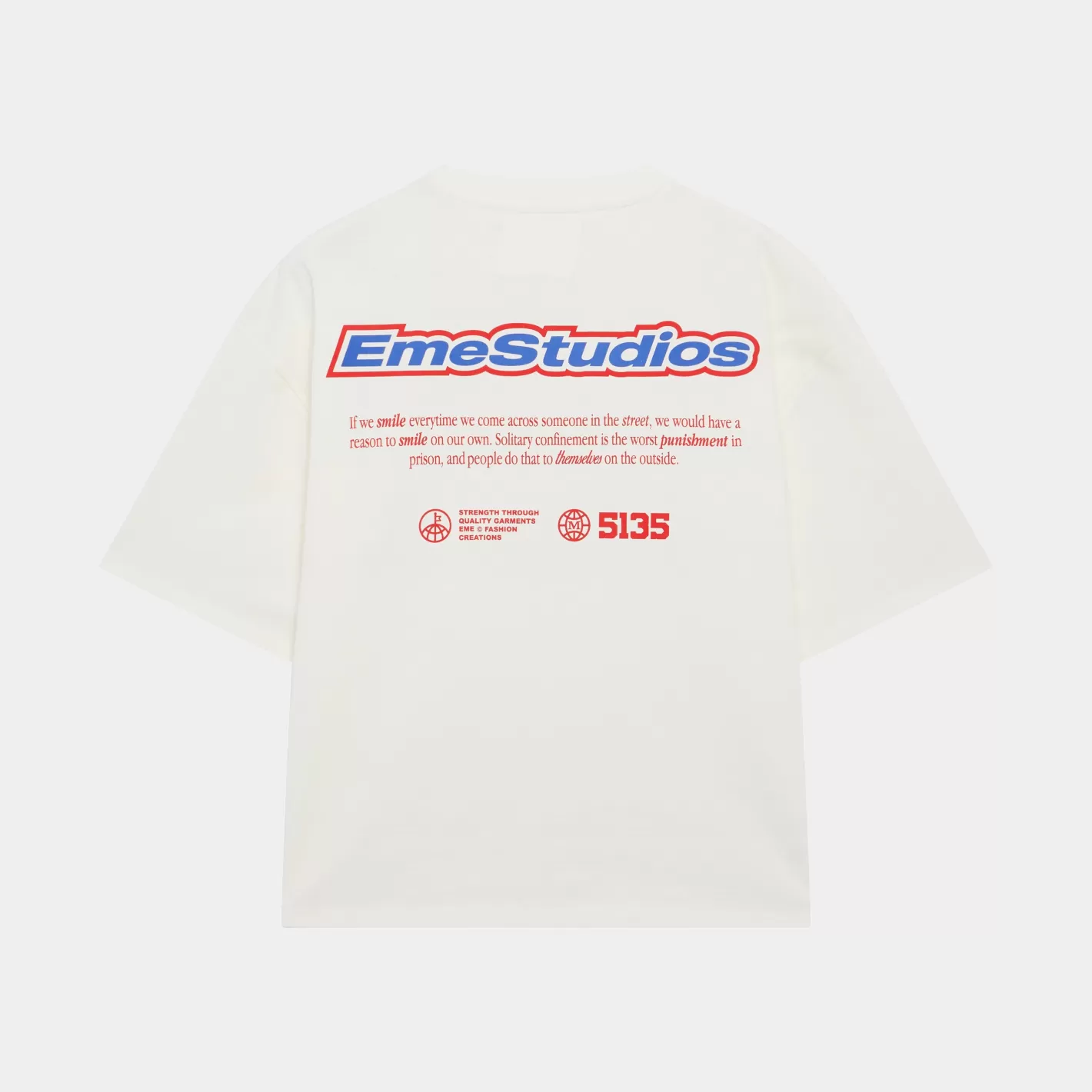 Outlet Eme Studios Grin Blued Oversized Tee