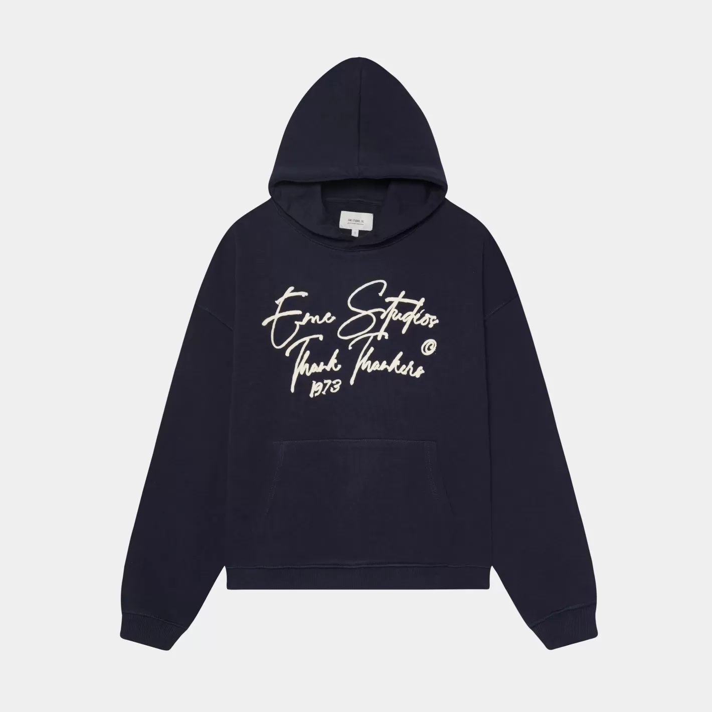New Eme Studios Knot Dark Navy Oversized Hoodie