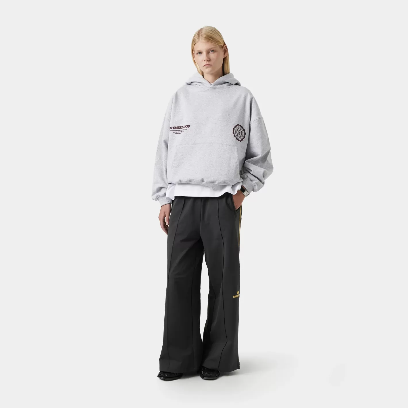 Online Eme Studios Reborn Heather Grey Oversized Hoodie