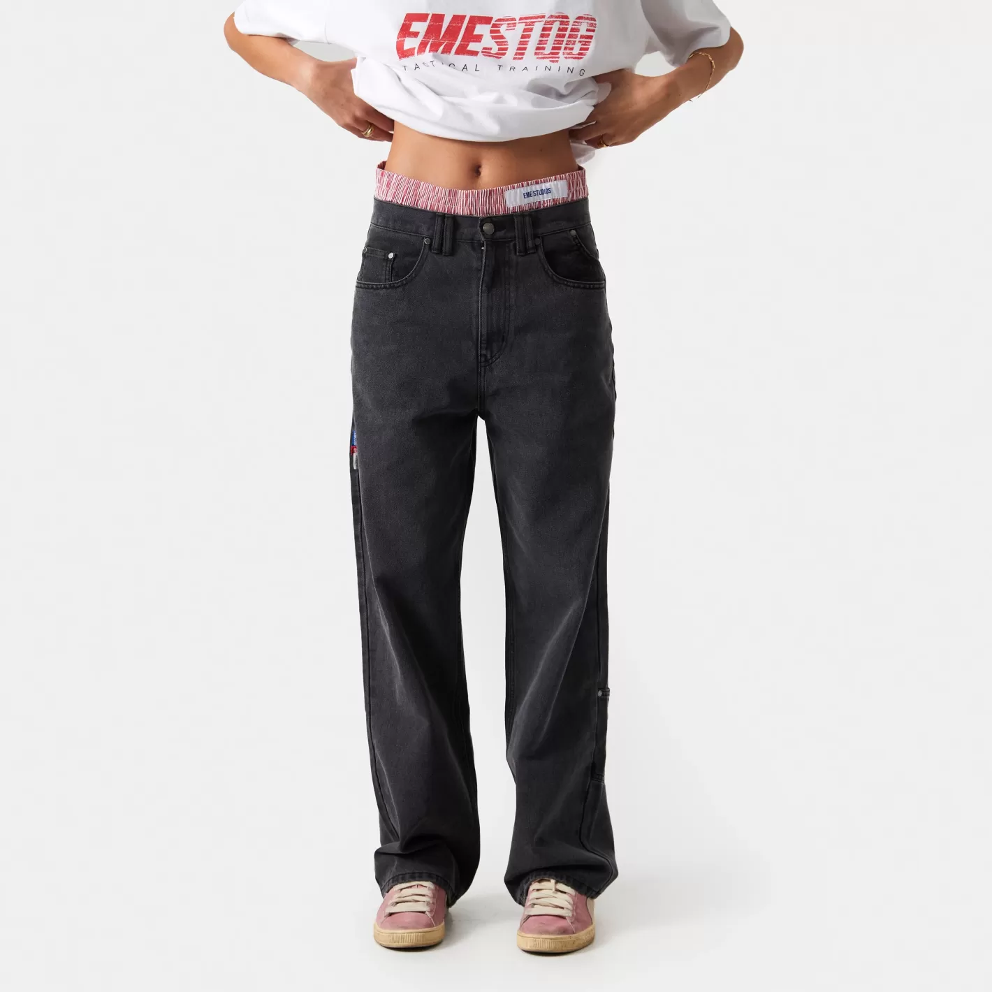 Clearance Eme Studios Slate Black Jeans DB