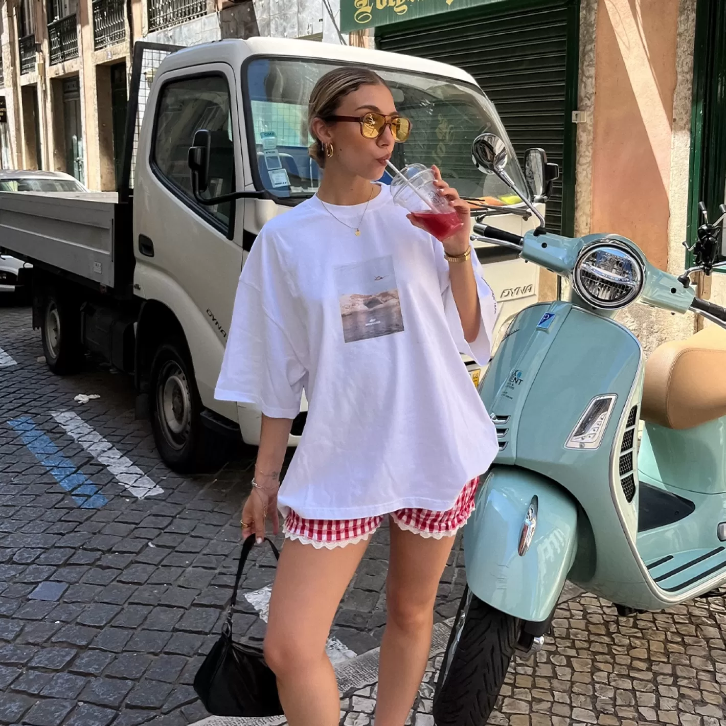 New Eme Studios Superman Pearl Oversized Tee