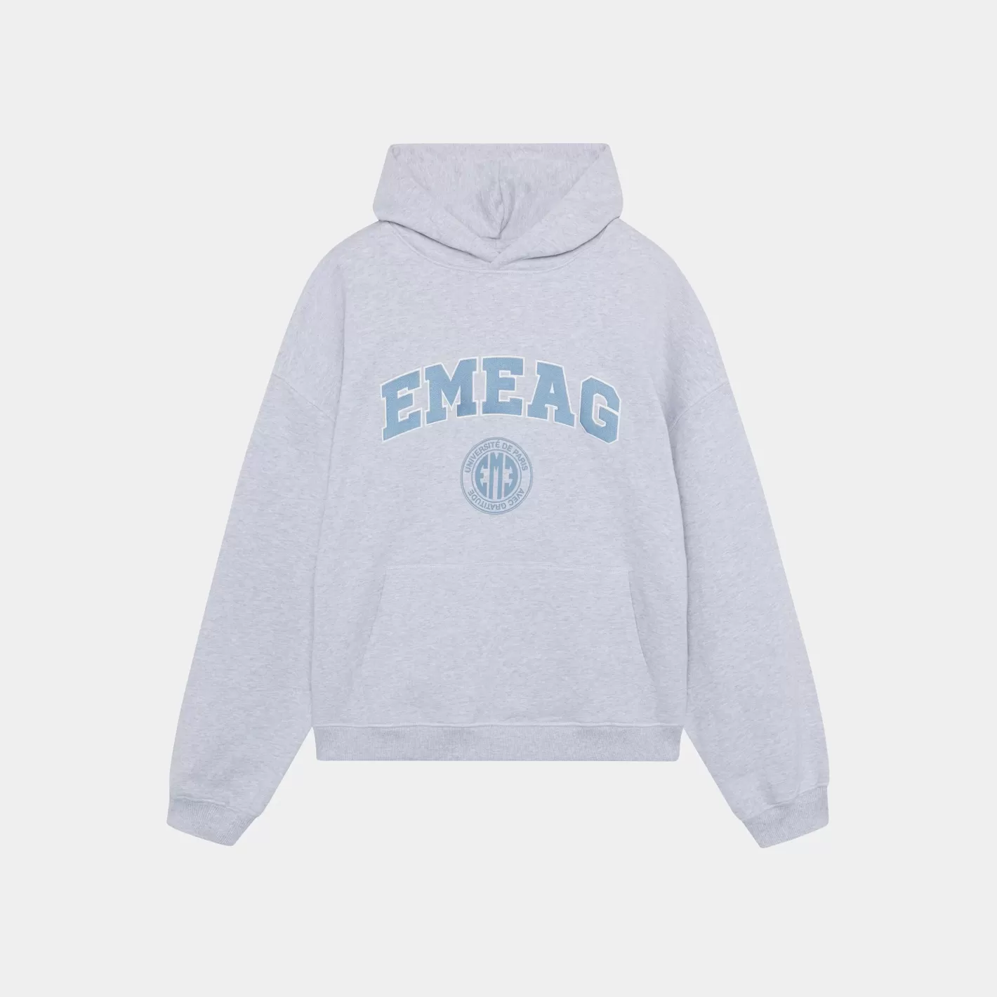 Cheap Eme Studios Universitè Heather Grey Oversized Hoodie